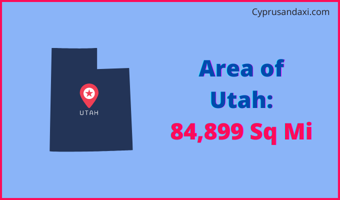 Area of Utah compared to Monaco