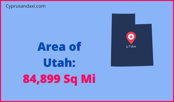 Area of Utah compared to Singapore