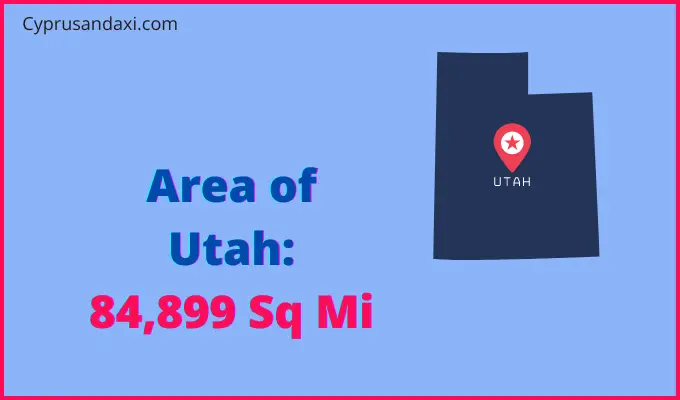 Area of Utah compared to the United Arab Emirates