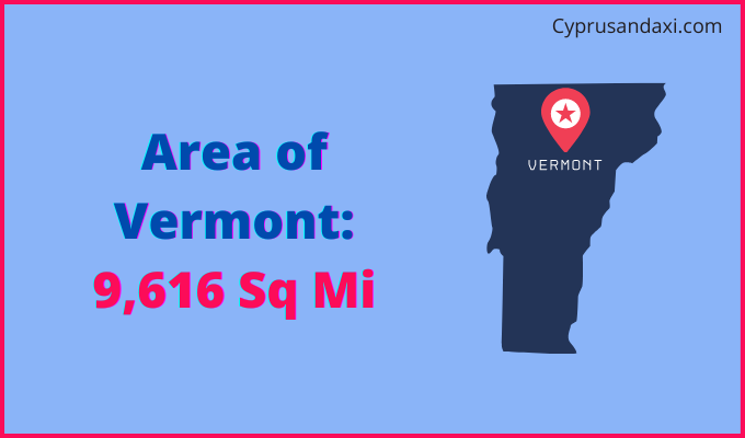 Area of Vermont compared to Cambodia