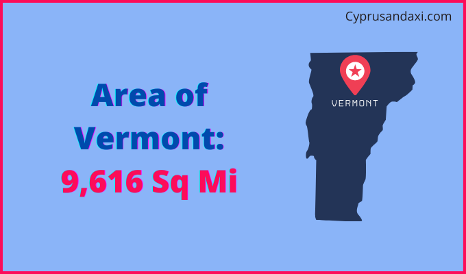 Area of Vermont compared to Cuba