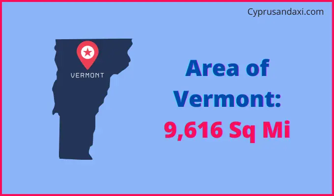 Area of Vermont compared to Lebanon