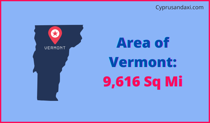 Area of Vermont compared to Lithuania