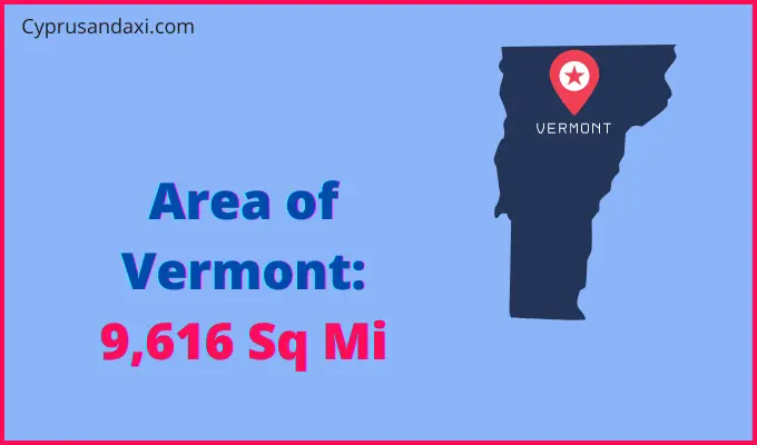 Area of Vermont compared to Slovenia