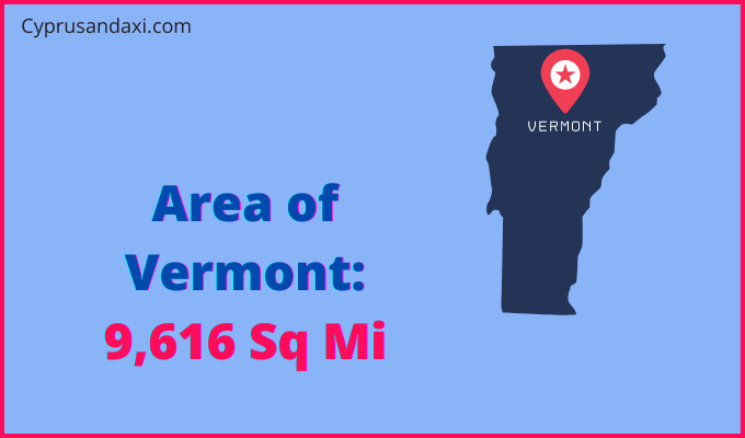 Area of Vermont compared to Suriname