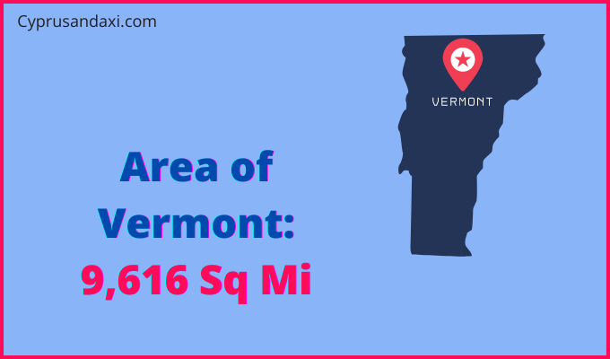 Area of Vermont compared to Tunisia