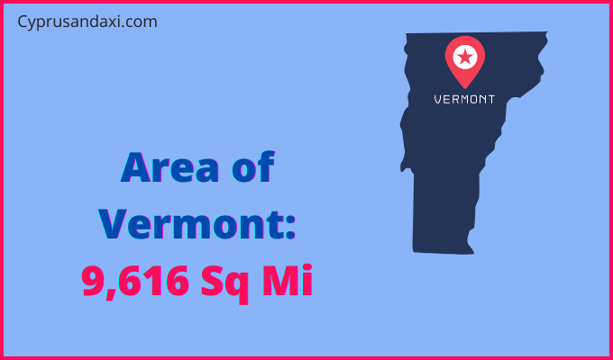 Area of Vermont compared to Uruguay