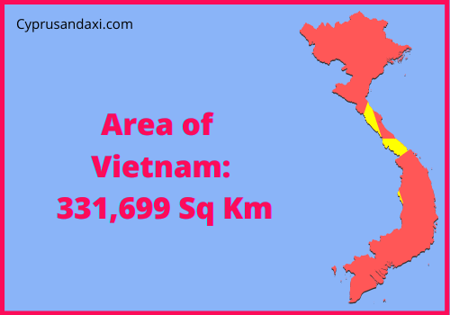 Area of Vietnam compared to Maryland