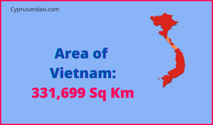 Area of Vietnam compared to New York