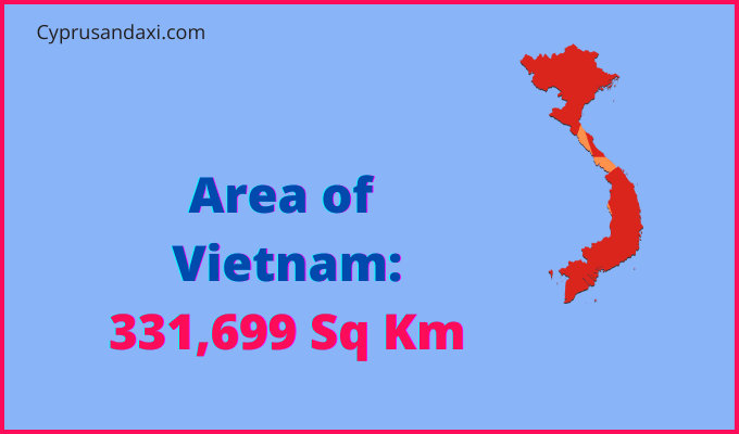 Area of Vietnam compared to Utah