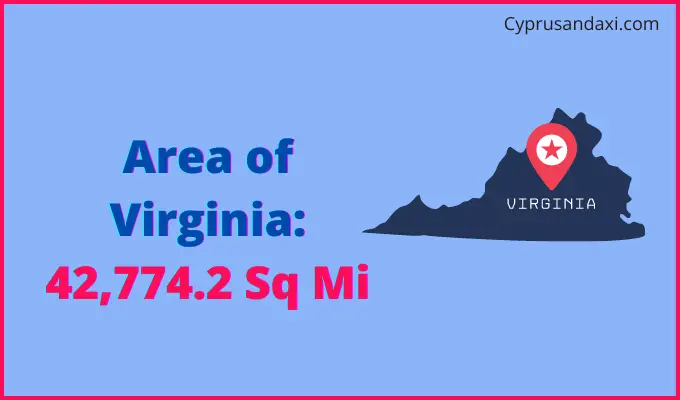 Area of Virginia compared to Germany
