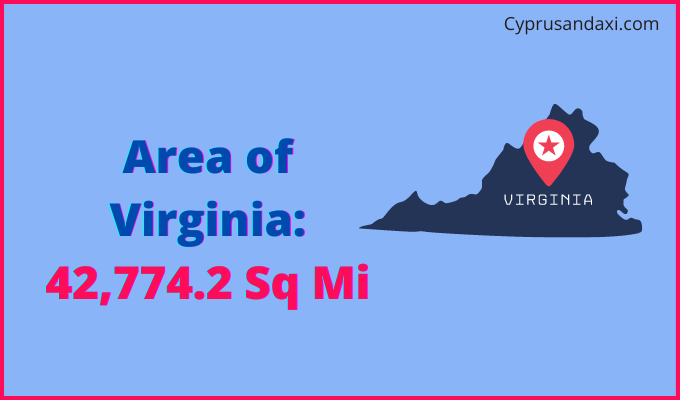 Area of Virginia compared to Honduras