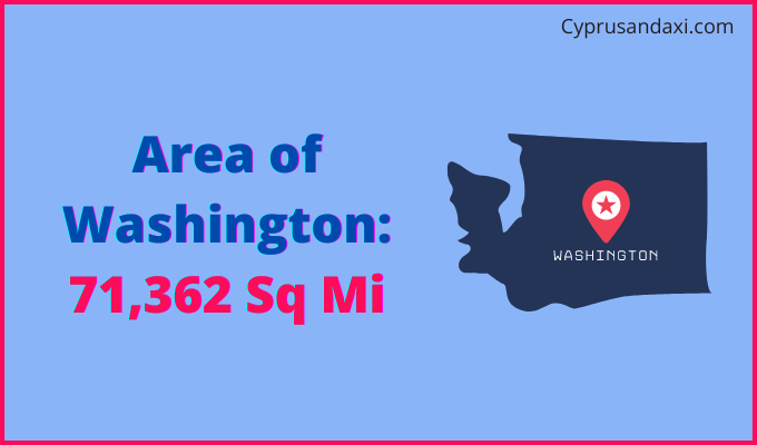 Area of Washington compared to Cambodia