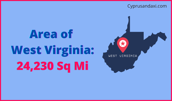 Area of West Virginia compared to Algeria