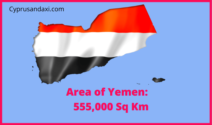 Area of Yemen compared to Maryland