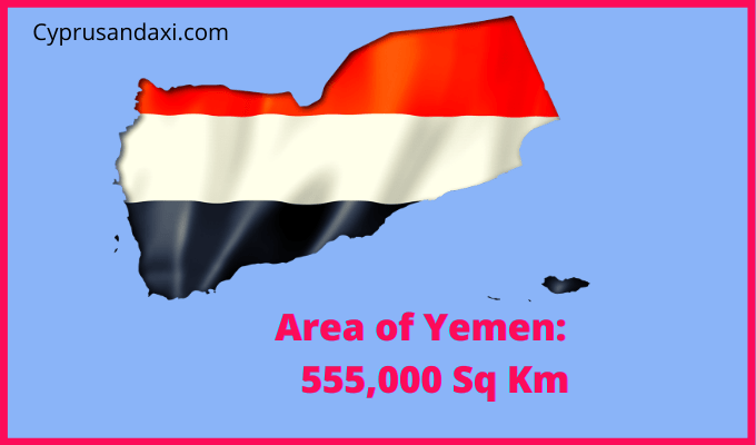Area of Yemen compared to Missouri