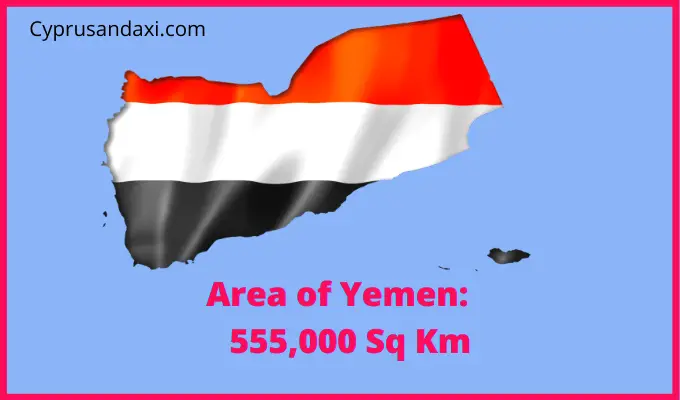 Area of Yemen compared to New York