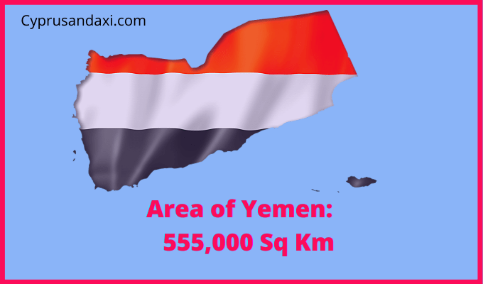Area of Yemen compared to North Carolina