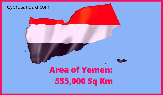 Area of Yemen compared to Washington