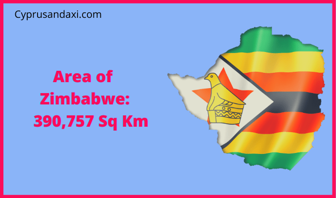 Area of Zimbabwe compared to North Carolina