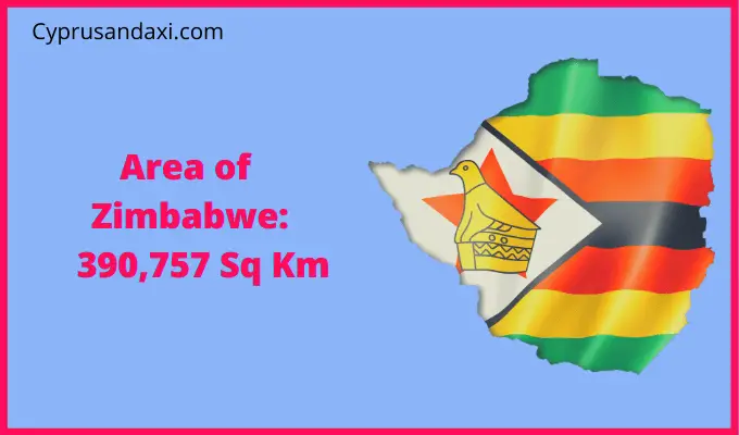 Area of Zimbabwe compared to Ohio