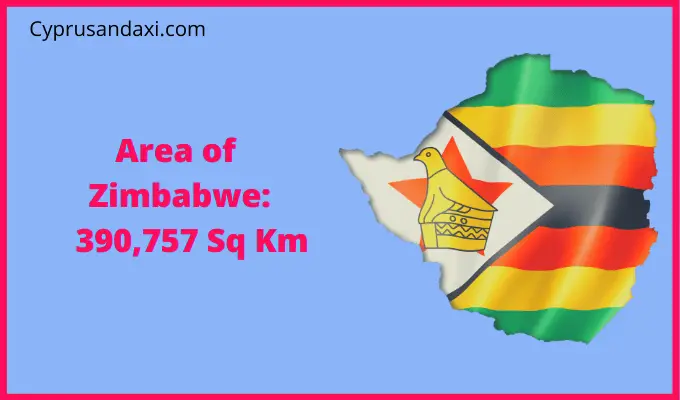 Area of Zimbabwe compared to Oklahoma