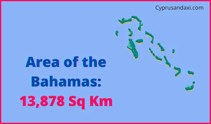 Area of the Bahamas compared to Mississippi