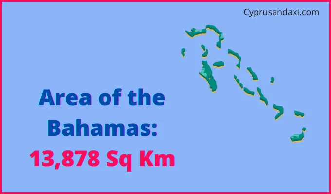 Area of the Bahamas compared to Rhode Island