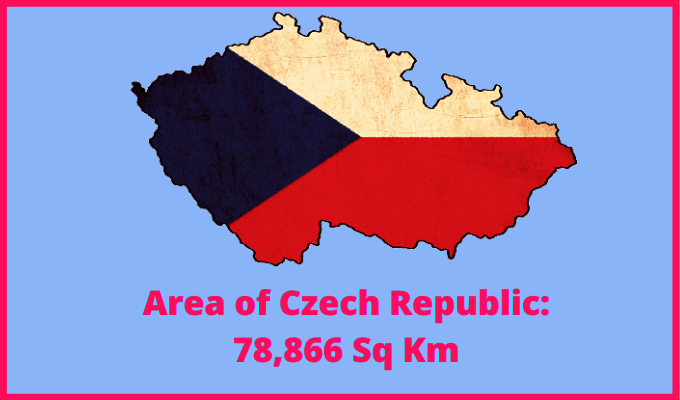 Area of the Czech Republic compared to Vermont
