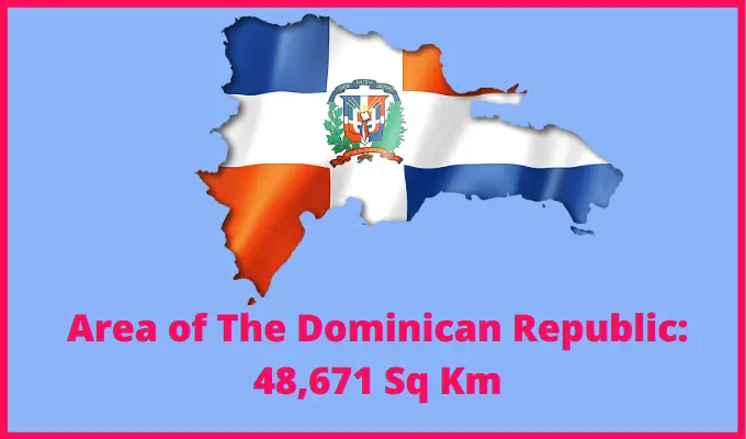 Area of the Dominican Republic compared to North Dakota