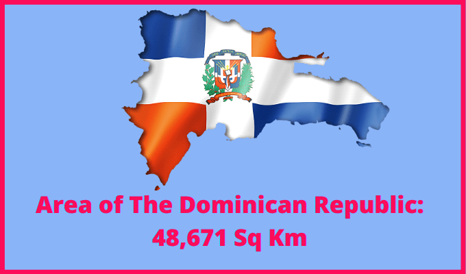 Area of the Dominican Republic compared to South Dakota