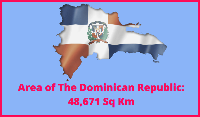 Area of the Dominican Republic compared to Vermont