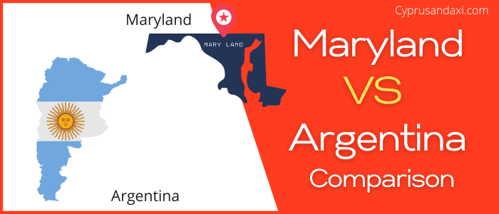 Is Maryland bigger than Argentina