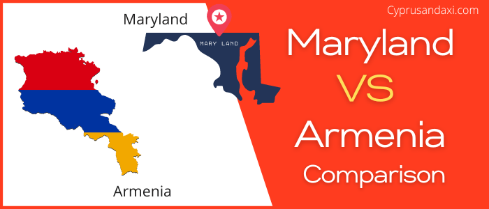 Is Maryland bigger than Armenia