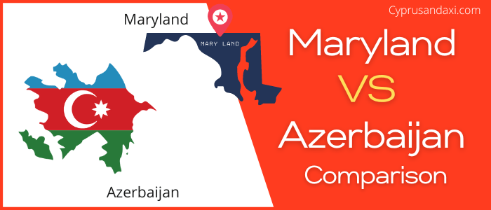 Is Maryland bigger than Azerbaijan