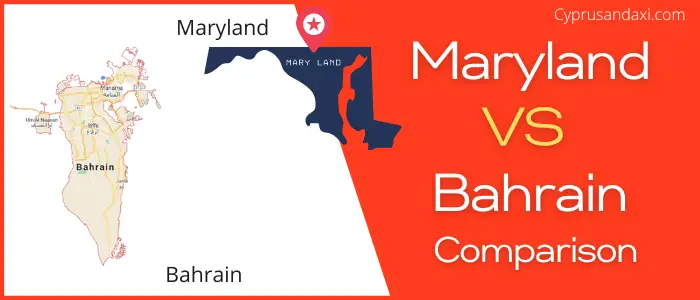 Is Maryland bigger than Bahrain