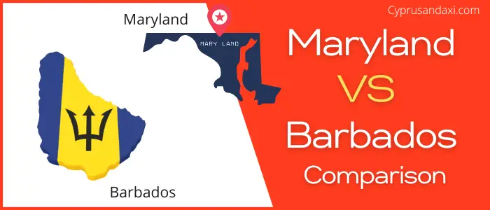 Is Maryland bigger than Barbados