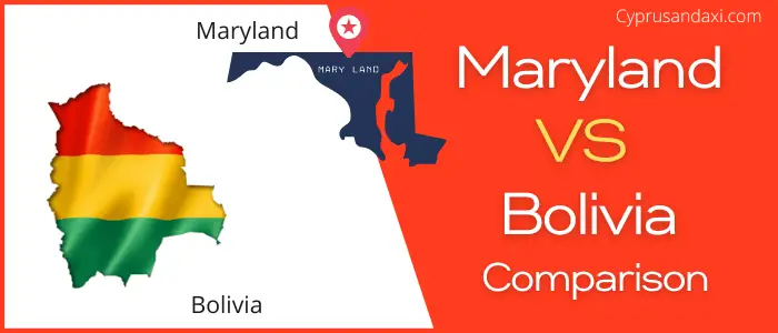 Is Maryland bigger than Bolivia