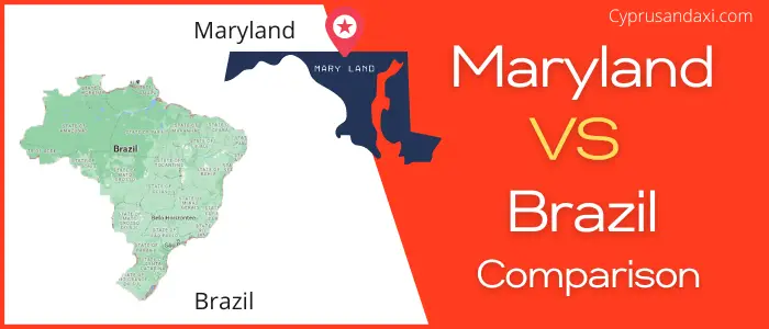 Is Maryland bigger than Brazil