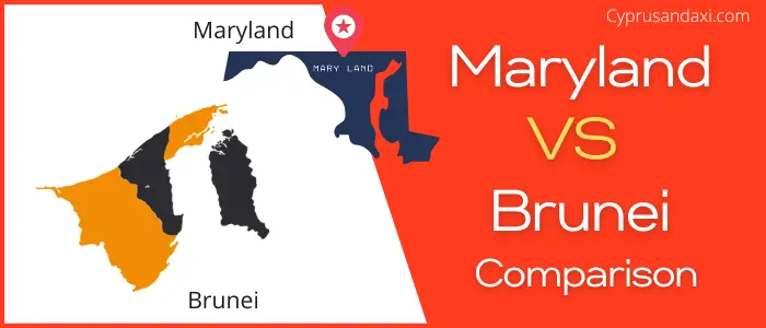 Is Maryland bigger than Brunei