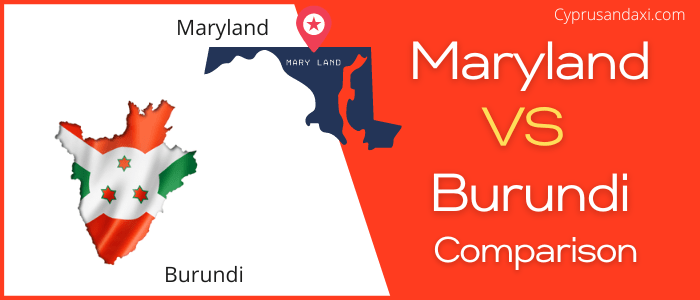 Is Maryland bigger than Burundi