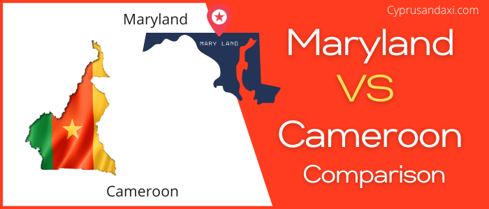 Is Maryland bigger than Cameroon