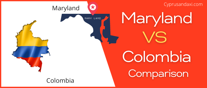 Is Maryland bigger than Colombia