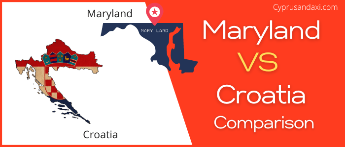 Is Maryland bigger than Croatia