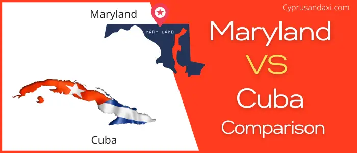 Is Maryland bigger than Cuba