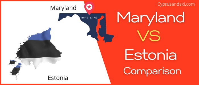 Is Maryland bigger than Estonia