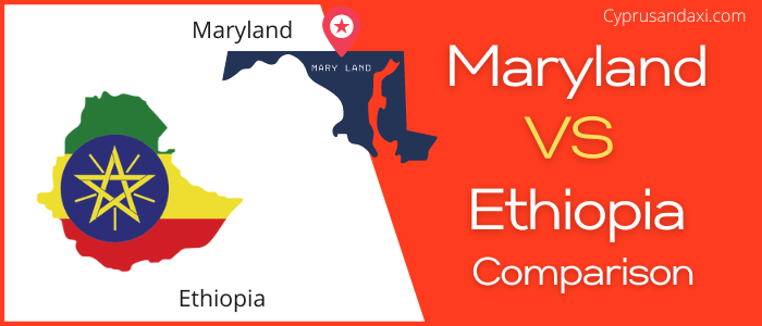 Is Maryland bigger than Ethiopia