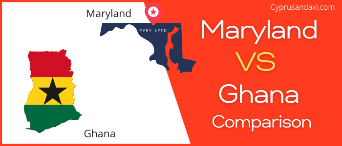 Is Maryland bigger than Ghana