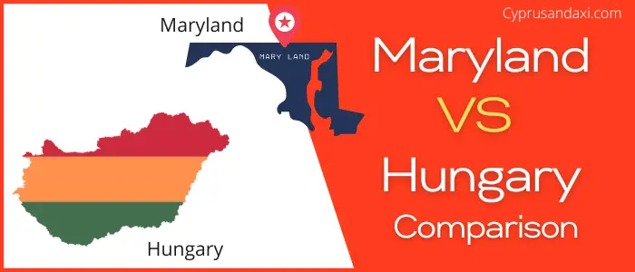 Is Maryland bigger than Hungary