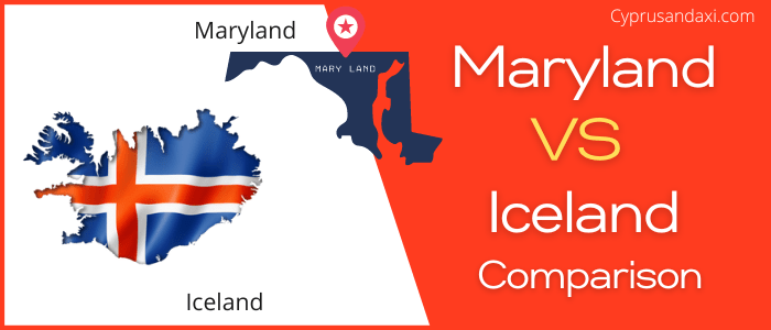 Is Maryland bigger than Iceland